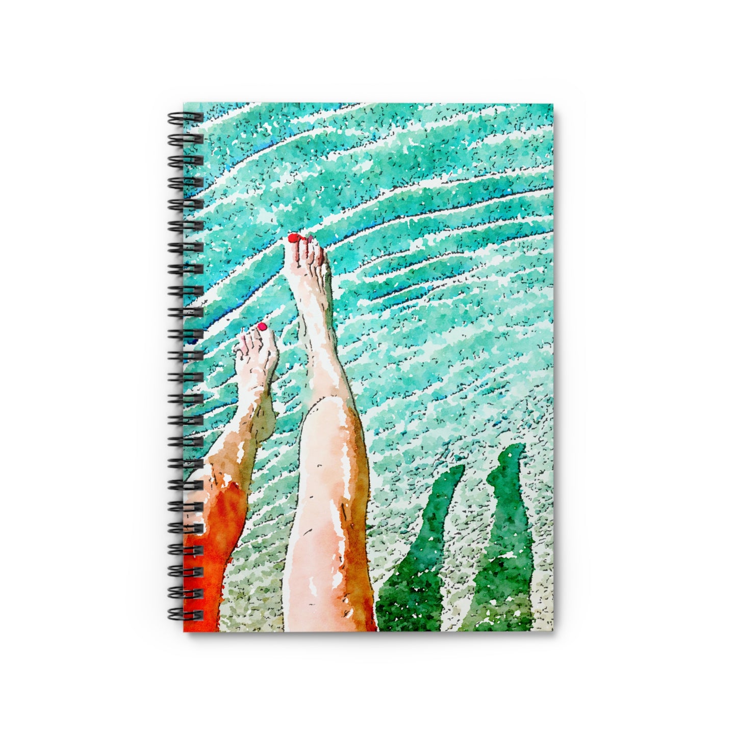 Spiral Notebook - Watercolor Bali Vacation Vibes