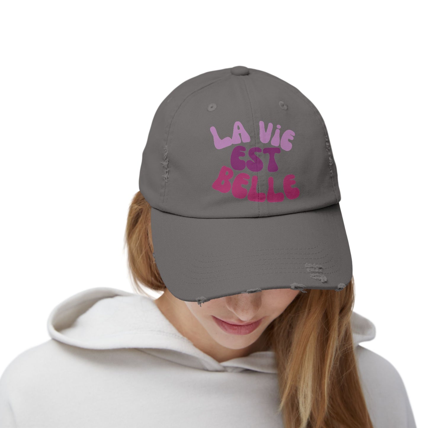 Life is Beautiful Distressed Baseball Cap