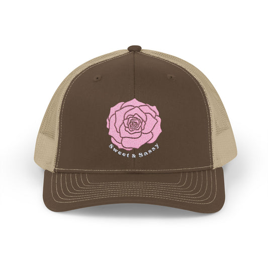 Girls Snapback Cap Sweet and Sassy Logo Trucker Hat