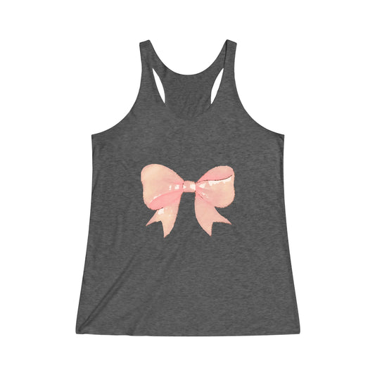 Pink Bow Racerback Tank