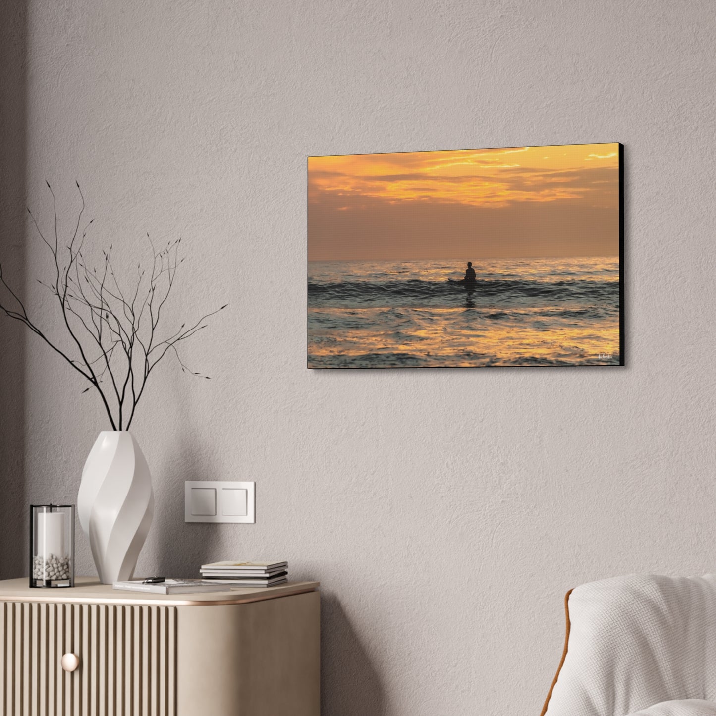 Canvas Wall Art - Surfer Moment in the Sun Photograph