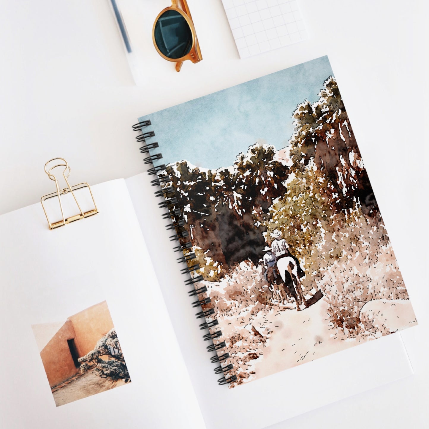 Spiral Notebook - Cowboys in the Desert