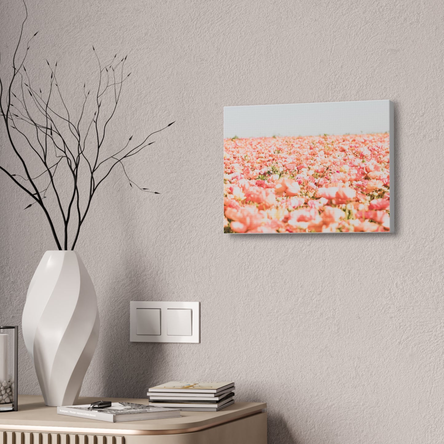 Flower Fields Print on Canvas 16x12