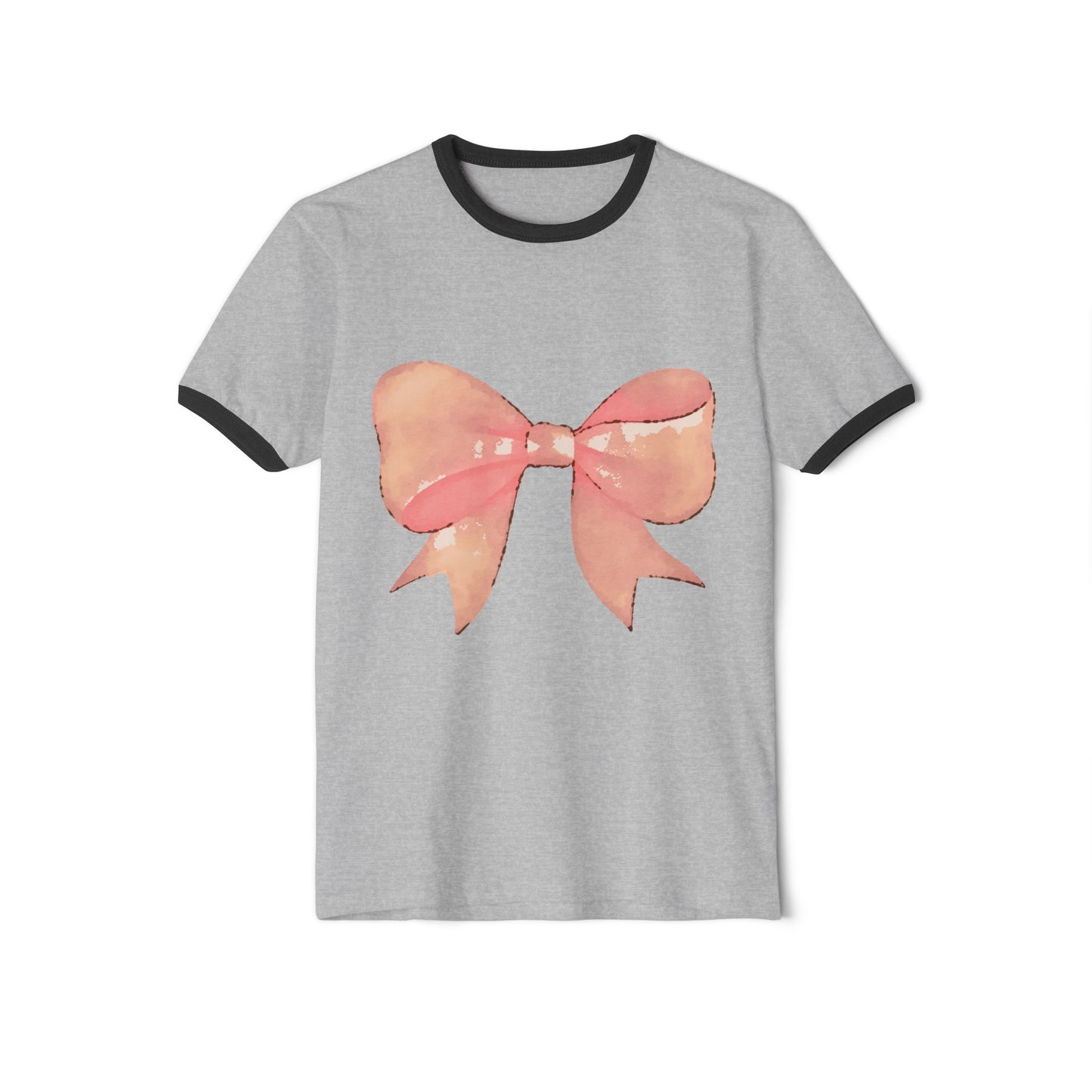 Pretty in Pink Bow Ringer Tee Shirt