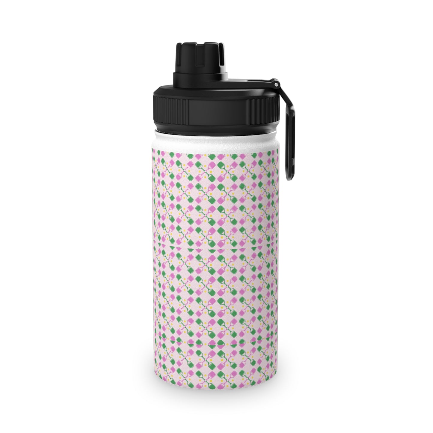 Pickle Ball in Pink Stainless Steel Water Bottle