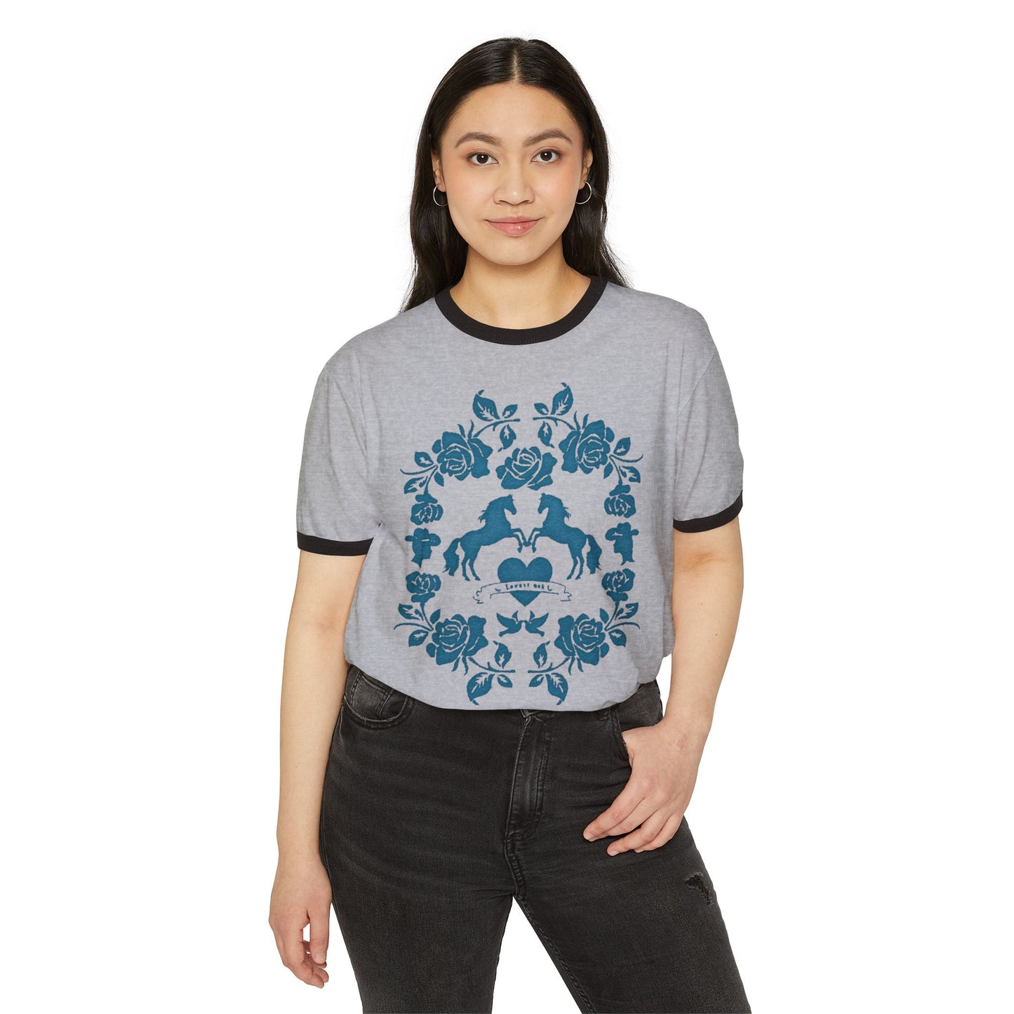 Lovestruck in Blue Ringer Tee Shirt