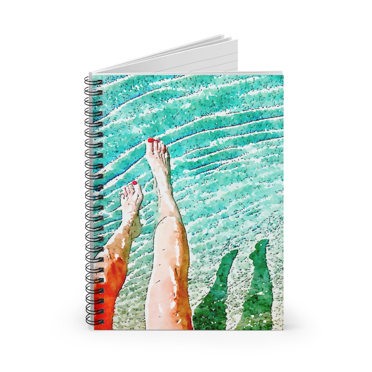 Spiral Notebook - Watercolor Bali Vacation Vibes