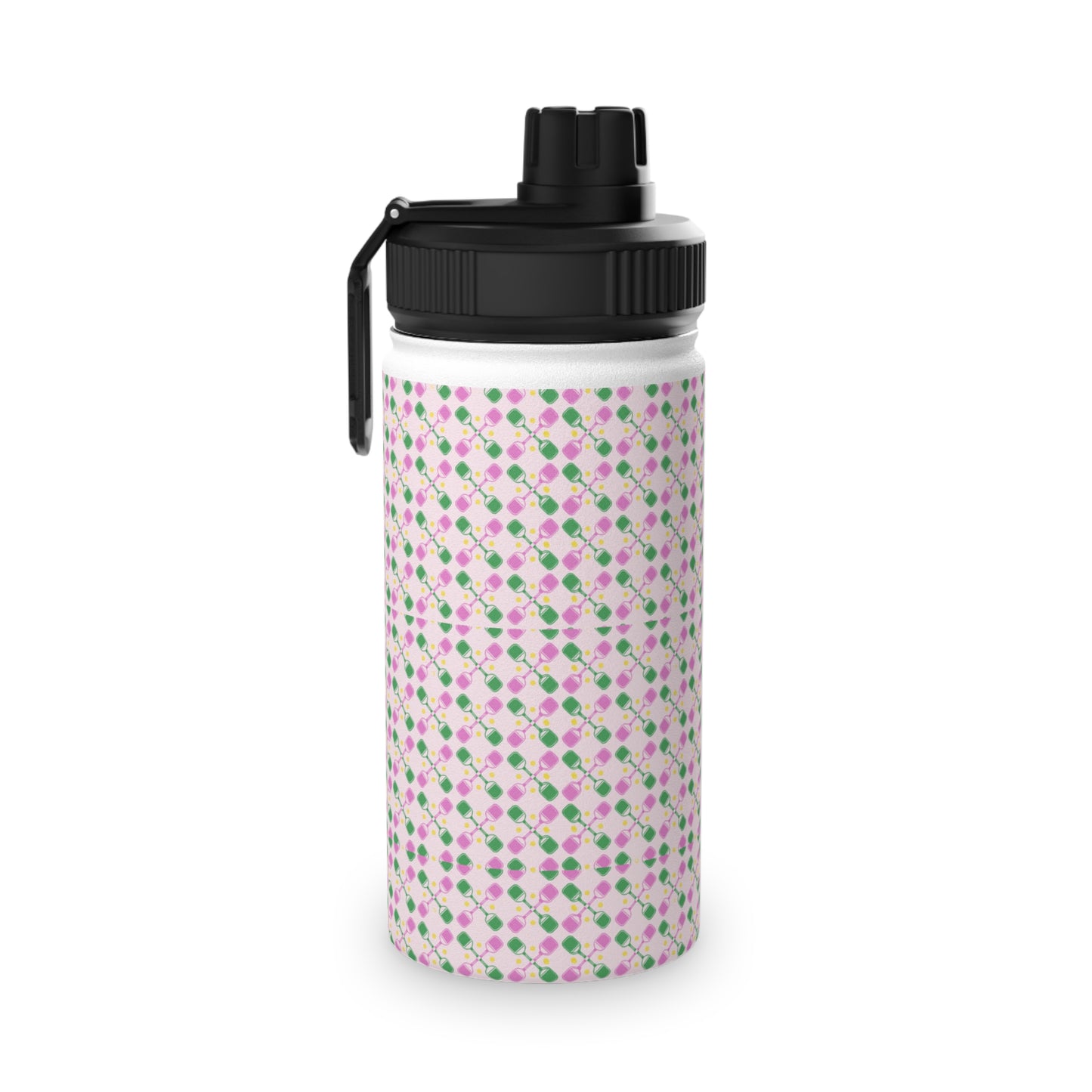 Pickle Ball in Pink Stainless Steel Water Bottle