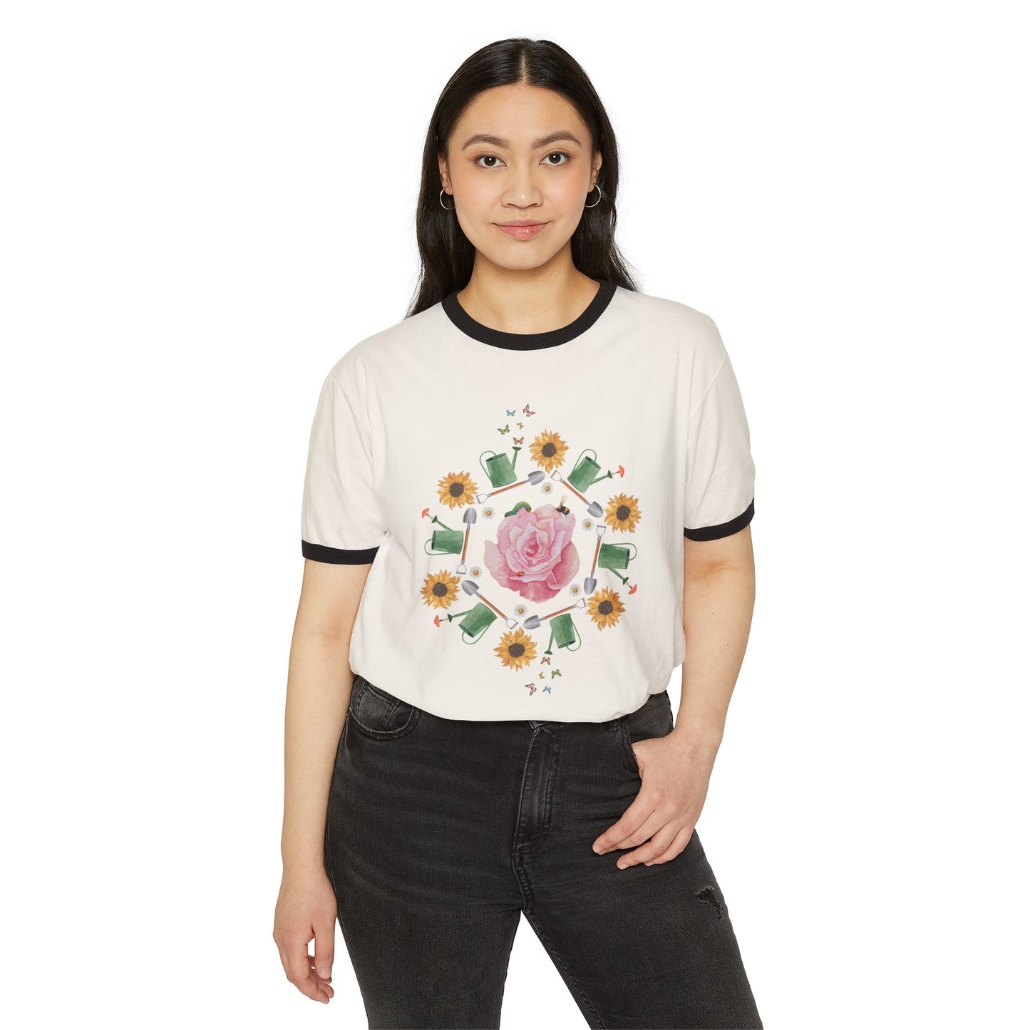 Rose Garden Ringer T-Shirt