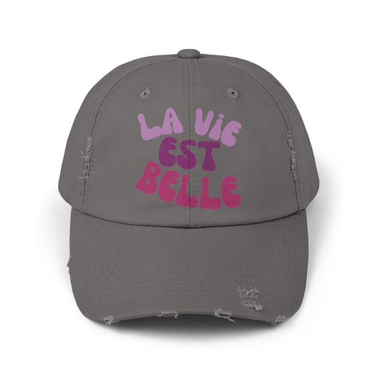 Life is Beautiful Distressed Baseball Cap