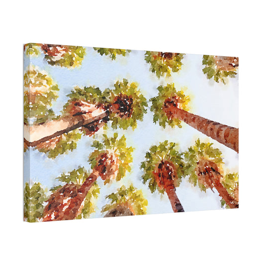 Canvas Stretched Wall Art - Tropical Palm Trees, 30x20