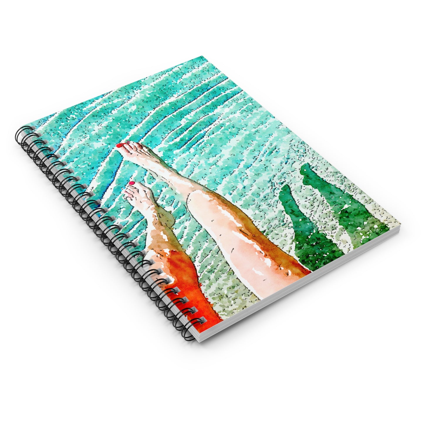 Spiral Notebook - Watercolor Bali Vacation Vibes