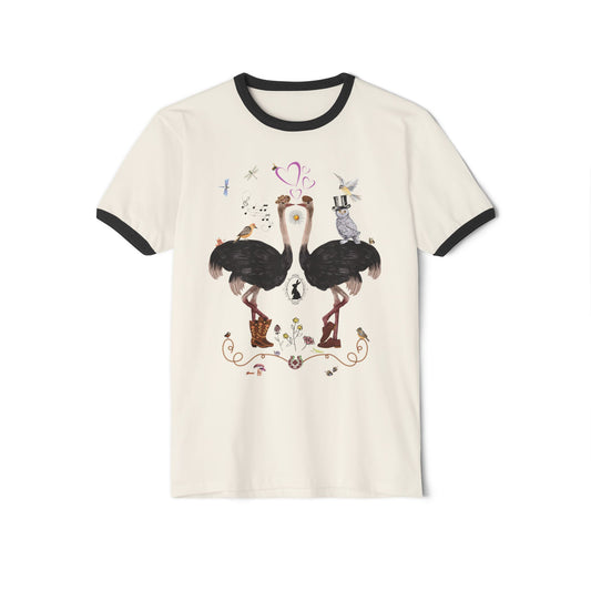 Funky Feathers Ringer Tee