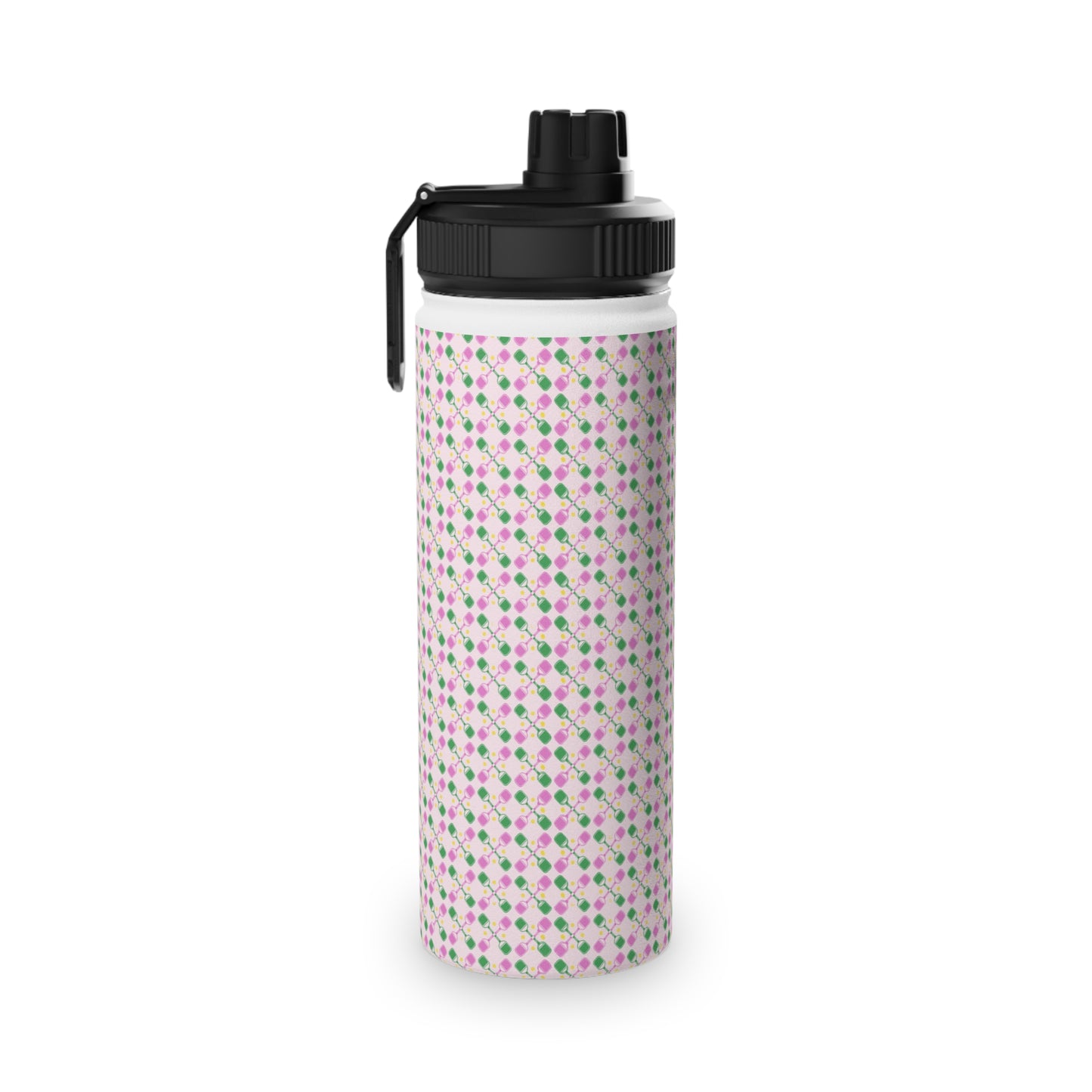 Pickle Ball in Pink Stainless Steel Water Bottle