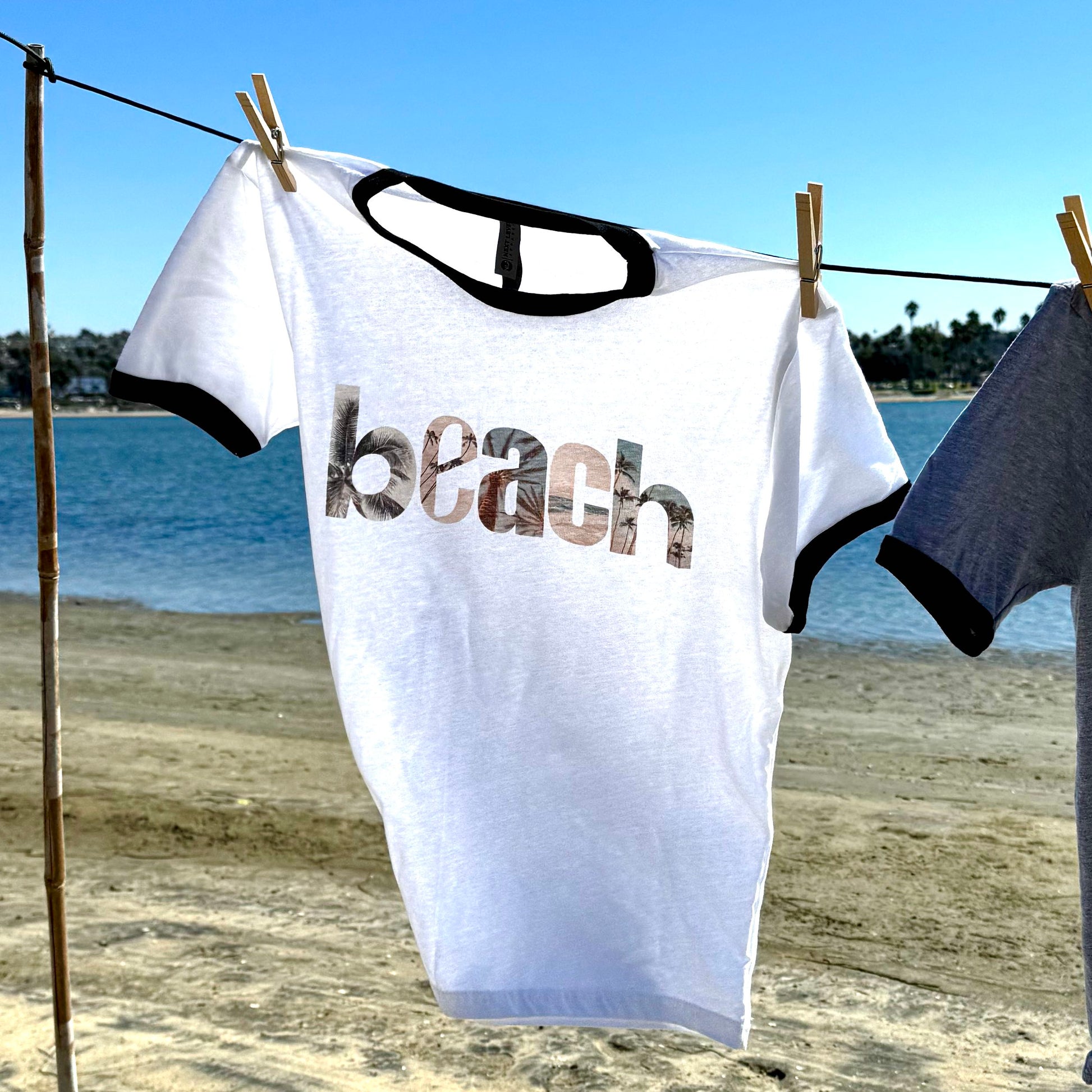 Beach Logo Ringer Tee