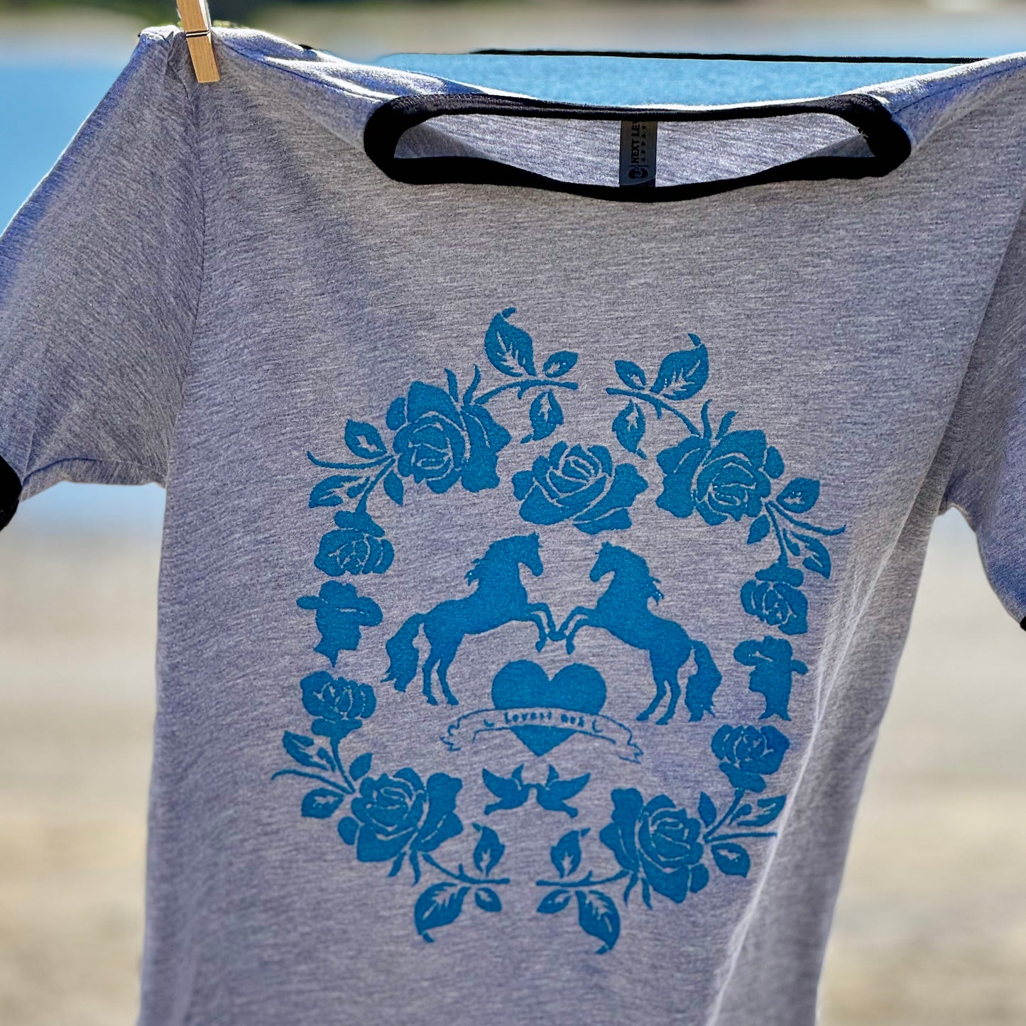 Lovestruck in Blue Ringer Tee Shirt