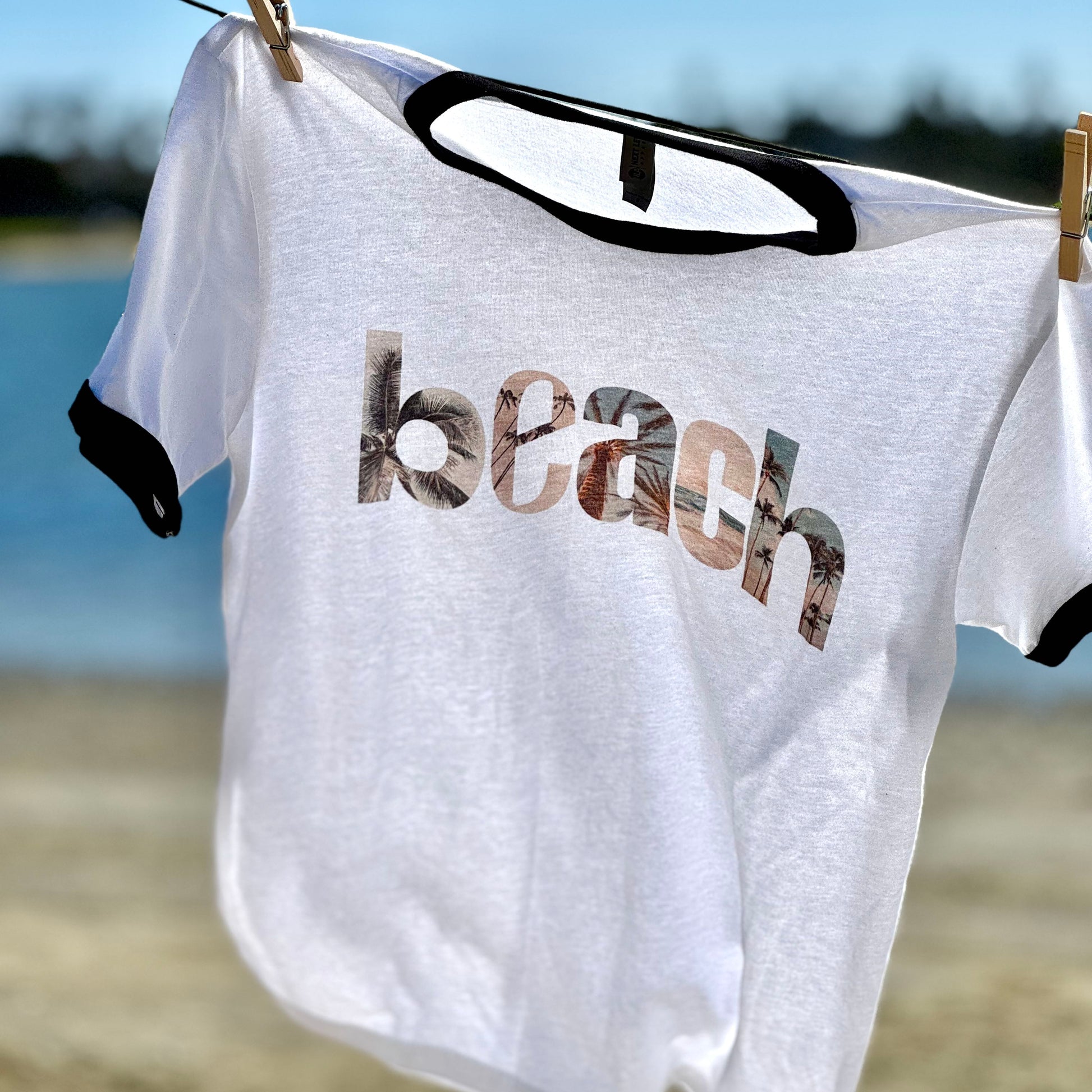 Beach Logo Ringer Tee