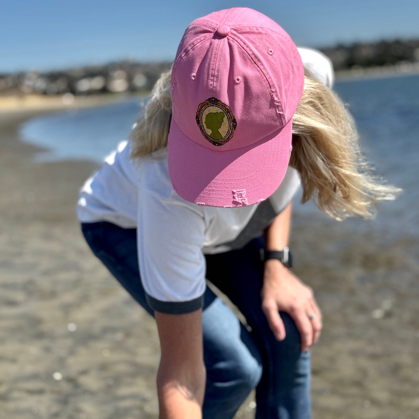 Cameo Distressed Baseball Hat